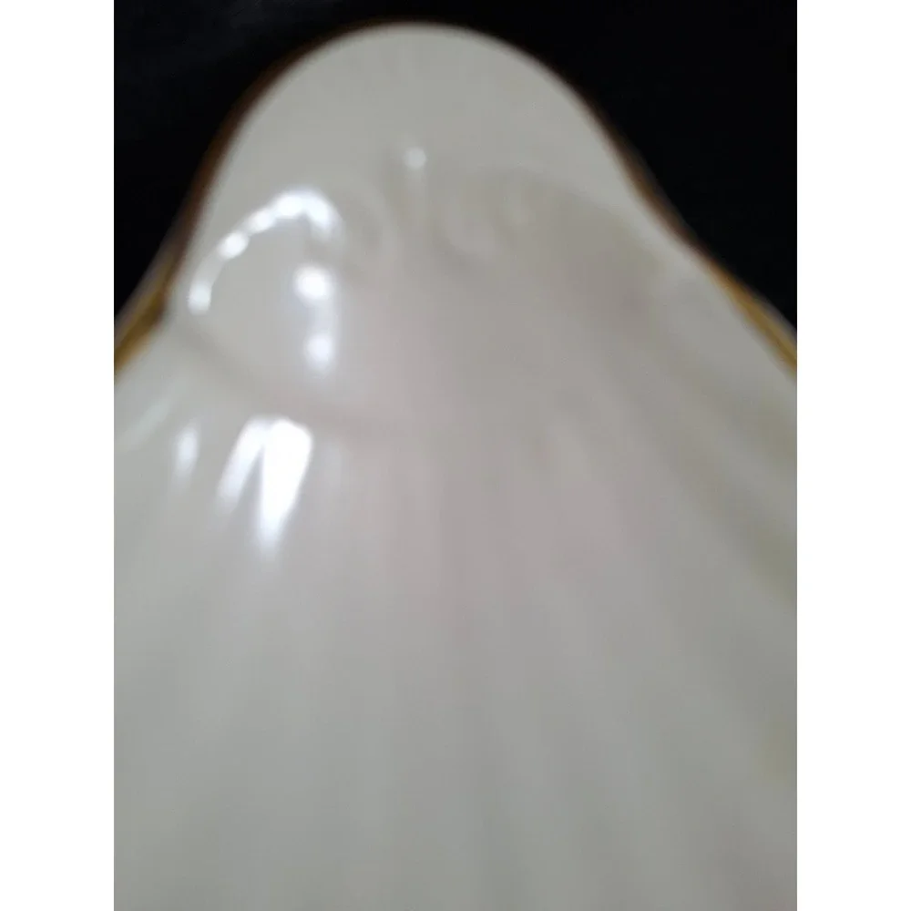 Vintage Lamberton Sterling Ivory Shell Shaped Dishes Gold Rim Set of 5 USA